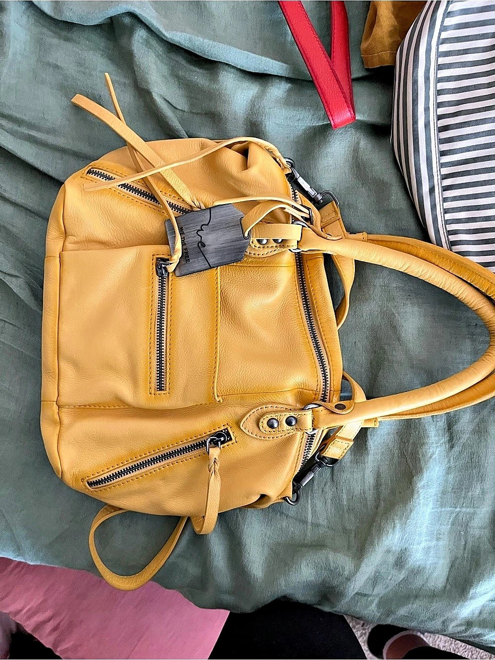 NWOT We The Free Baby Emerson Tote Bag Yellow Tote Bag